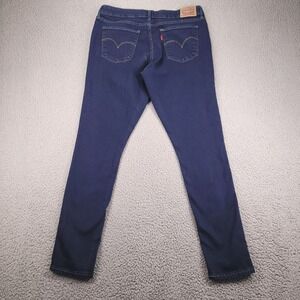 LEVIS 711 Jeans Womens Size 32 Skinny Mid Rise Dark Wash Stretch Denim 32x29